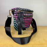 The Roni Nylon Crossbody - Plaid Ombre Black