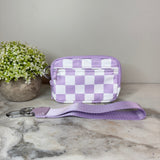Rue - Nylon Wristlet Wallet - Lavender Check