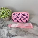 Rue - Nylon Wristlet Wallet - Pink Animal Bow