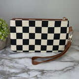 Wallet Clutch - Checker Canvas