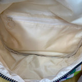 The Roni Nylon Crossbody - Checkered Colorful White