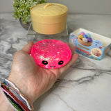 Squishy Toy - Viral Dumpling, Slow Rise Glitter - Pink