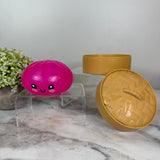 Squishy Toy - Viral Dumpling, Neon Pink Glitter