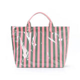 April Vinyl Tote Bag - Stripes