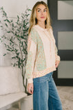 Floral Patchwork Hooded Pullover
