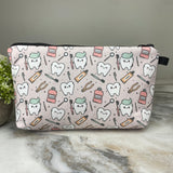 Pouch - Tooth Dental Hygiene on Pink