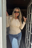 PREORDER- ROSIE LACE HENLEY TOP
