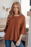 Lotta Love Knitted Sweater Top in Rust