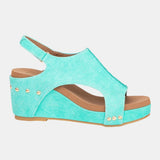 Melissa Color Pop Wedge – Slingback Denim Platform in 3 Bright Shades