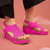 Melissa Color Pop Wedge – Slingback Denim Platform in 3 Bright Shades