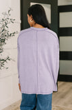 Mellow Mood Heathered Pullover in Lavender