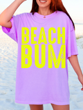 Beach Bum in Purple Graphic Tee