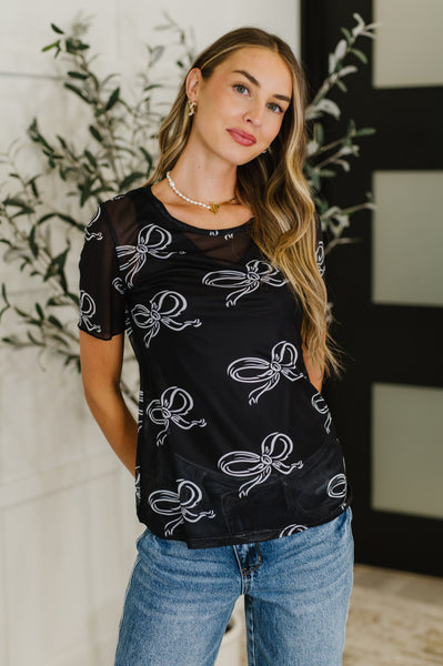 PREORDER: Sheer Bow Layering Top