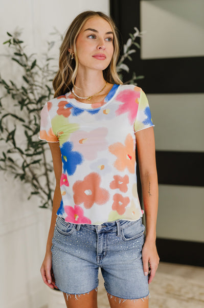 PREORDER: Sheer Floral Layering Top
