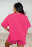 Slow Sunday Ribbed Knit Set in Hot Pink