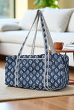 SC - ETA 8/29 - Nantucket Blooms Navy Duffle Bag