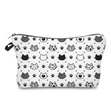 Pouch - Cat, Black & White Heads