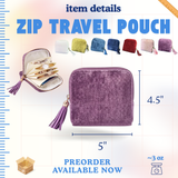 Zip Travel Pouch - Jewelry Storage - PREORDER